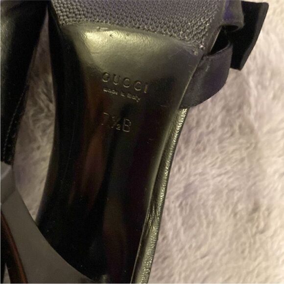Gucci Elegant Black Women's Heels, US7,5 - Picture 8 of 10